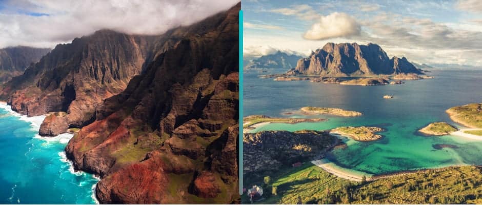 comparison of hawaiian and norwegian beaches