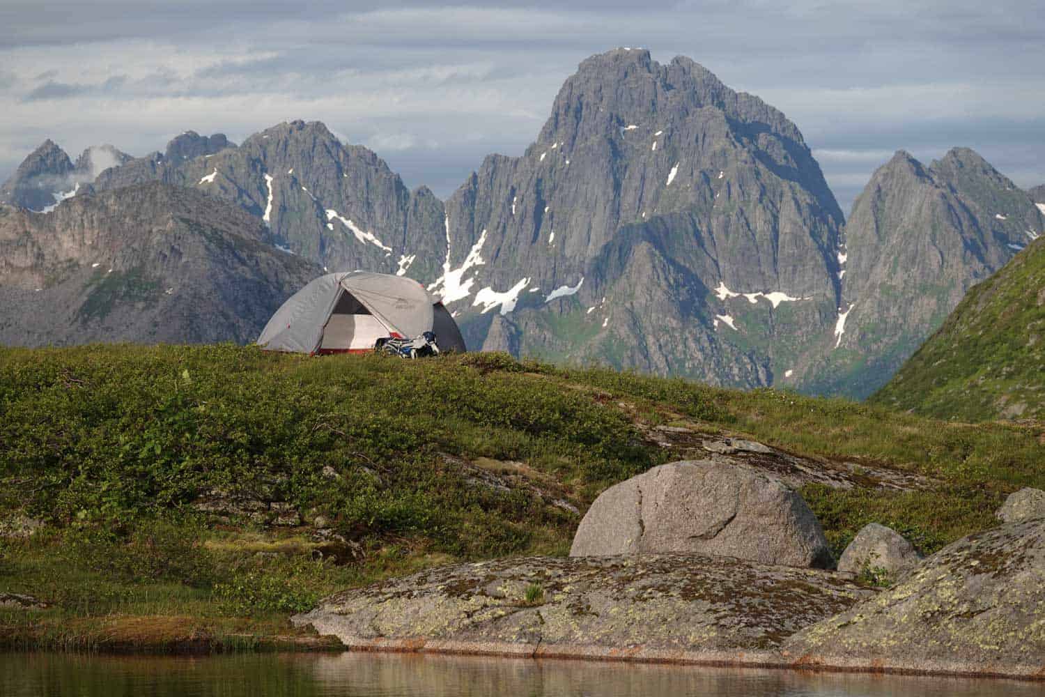 Camping in den Bergen