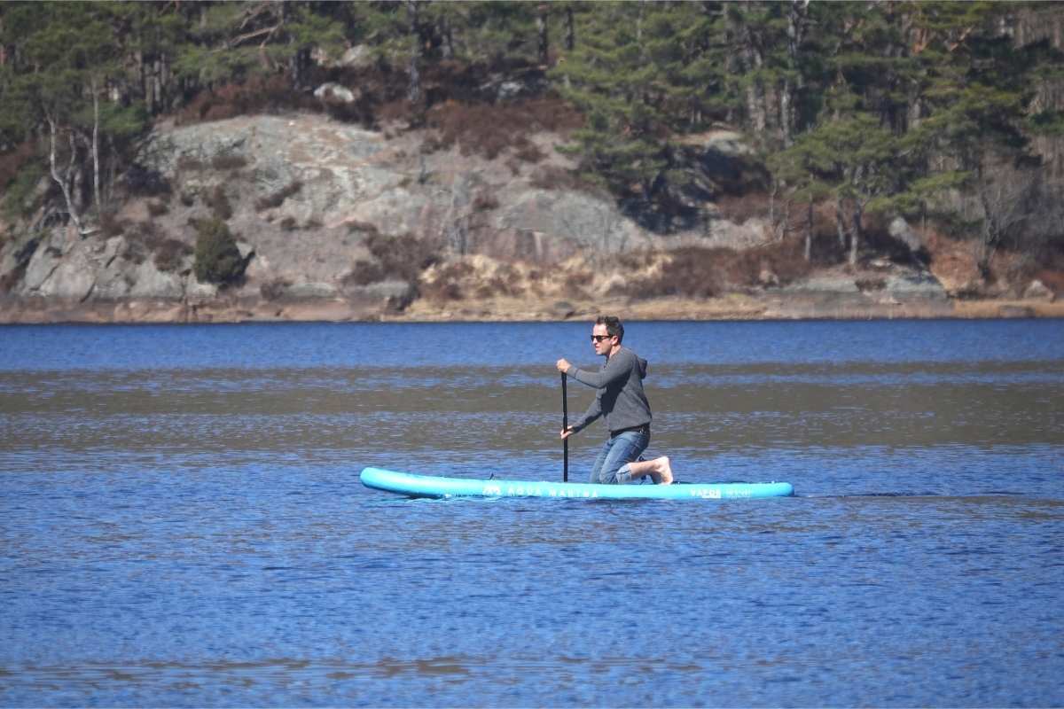 paddling on gjende lake